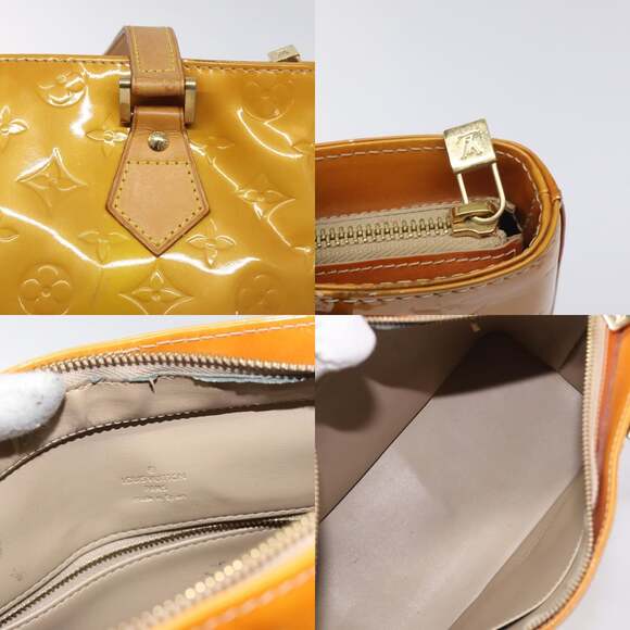 LOUIS VUITTON Monogram Vernis Houston Hand Bag Beige M91004 - Picture 11 of 13